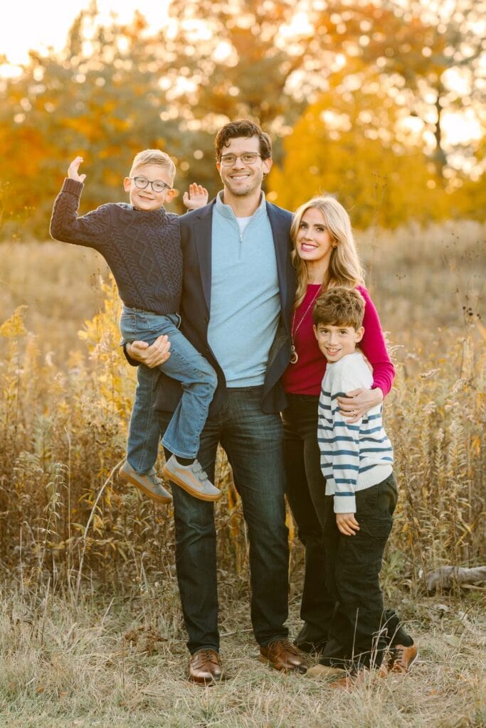 Joanna Lago with her husband Felipe and their two boys, Lucas and Lorenzo.