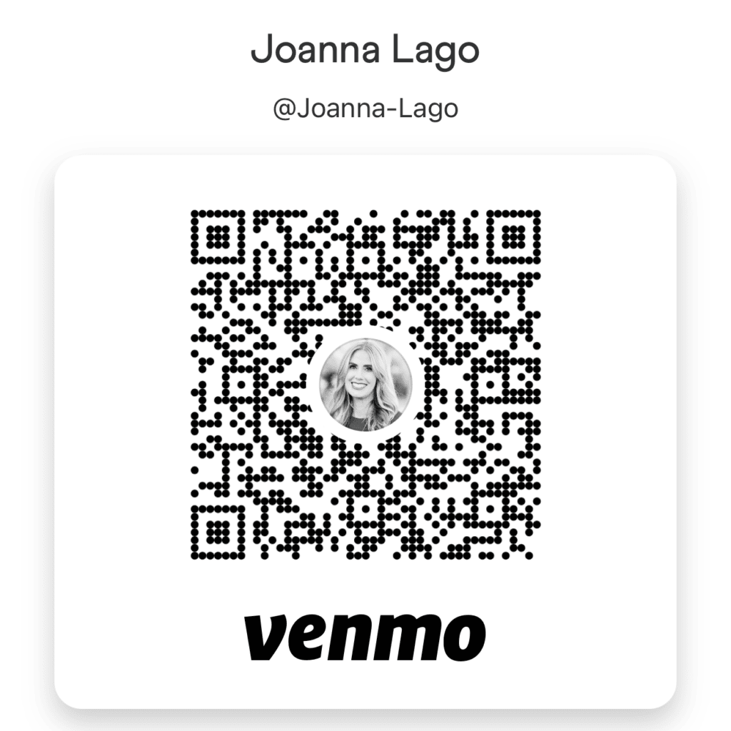 Donate to Joanna Lago for D102 School Board venmo QR code